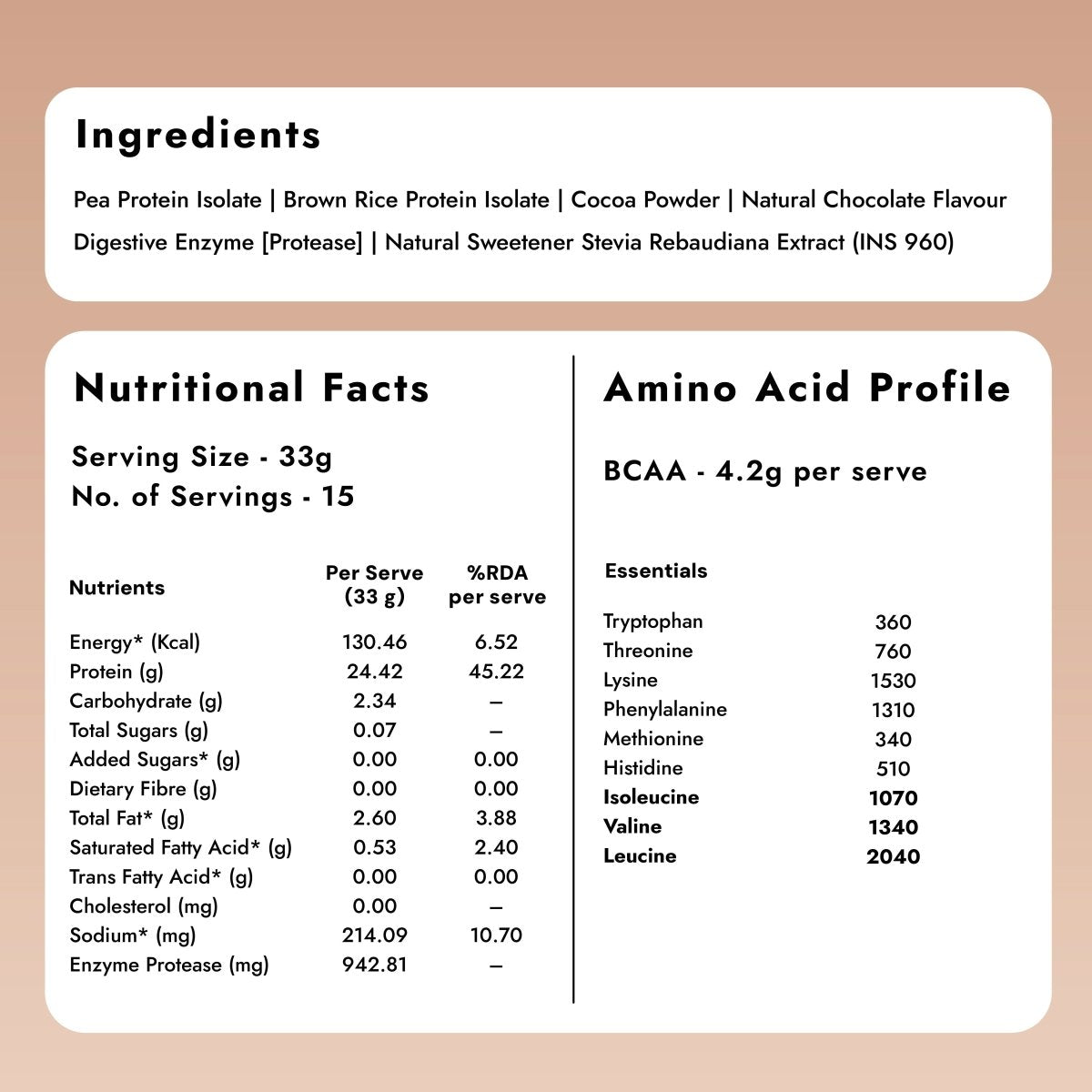 Plant Protein Isolate: Natural Cocoa - Shyft