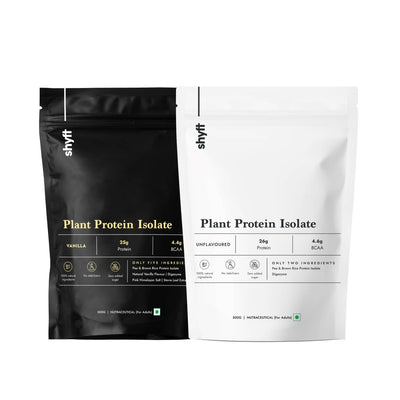 Plant Protein Isolate: Vanilla & Unflavoured (Pack of 2 Flavours) - Shyft