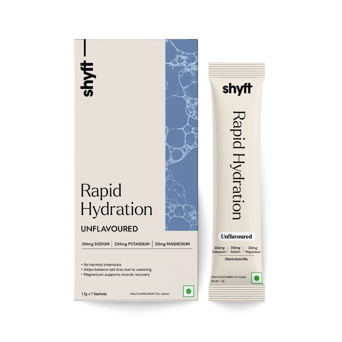 Rapid Hydration - Unflavoured (7 Sachets) - Shyft